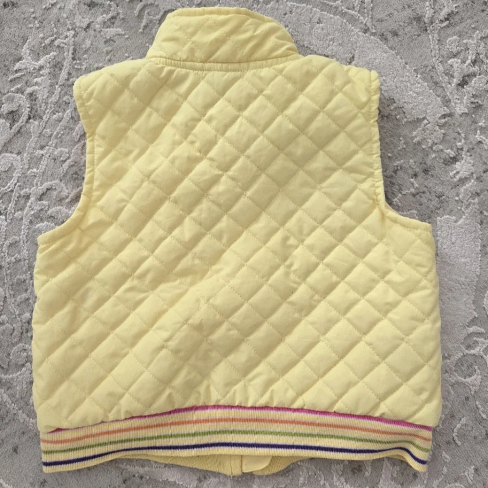 Vintage Y2k Yellow Nick Jr. Dora The Explorer Quilted Vest